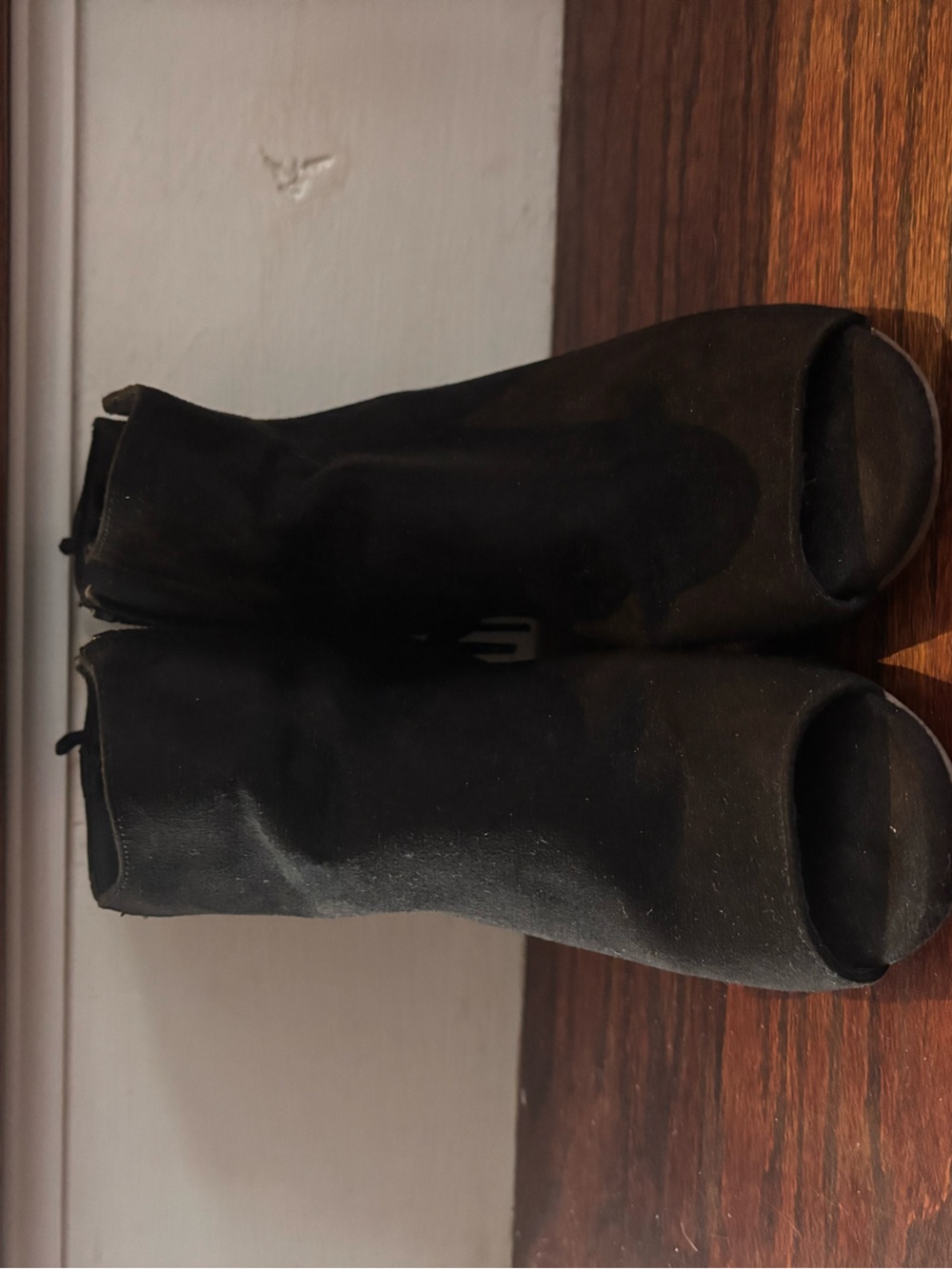Old Navy Black Open-Toe Booties
